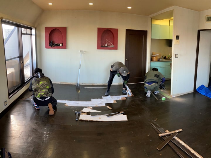 施工実績|福岡市南区マンションリノベーション内部解体工事|株式会社サステナブル