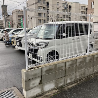 店舗外構フェンスブロック基礎破損部修繕工事